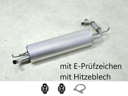 Endtopf mit hitzeblech - hitzeblech, neu